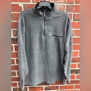 Vintage Foot Locker Men's 1/4 Zip Gray Fleece Pullover Sweater Jacket XXXL C3